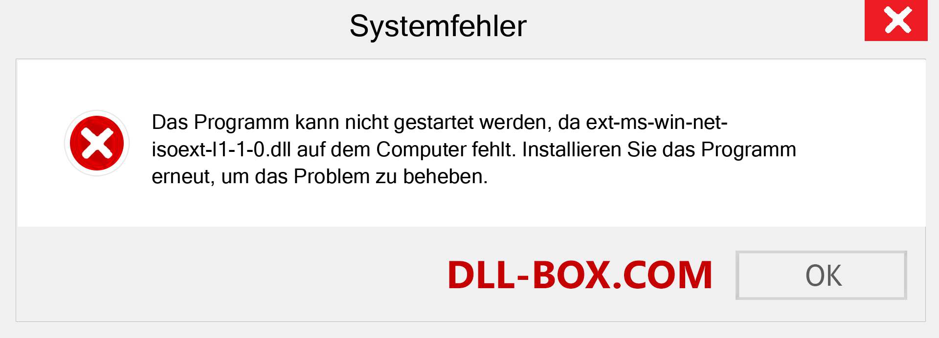 ext-ms-win-net-isoext-l1-1-0.dll-Datei fehlt?. Download für Windows 7, 8, 10 - Fix ext-ms-win-net-isoext-l1-1-0 dll Missing Error unter Windows, Fotos, Bildern