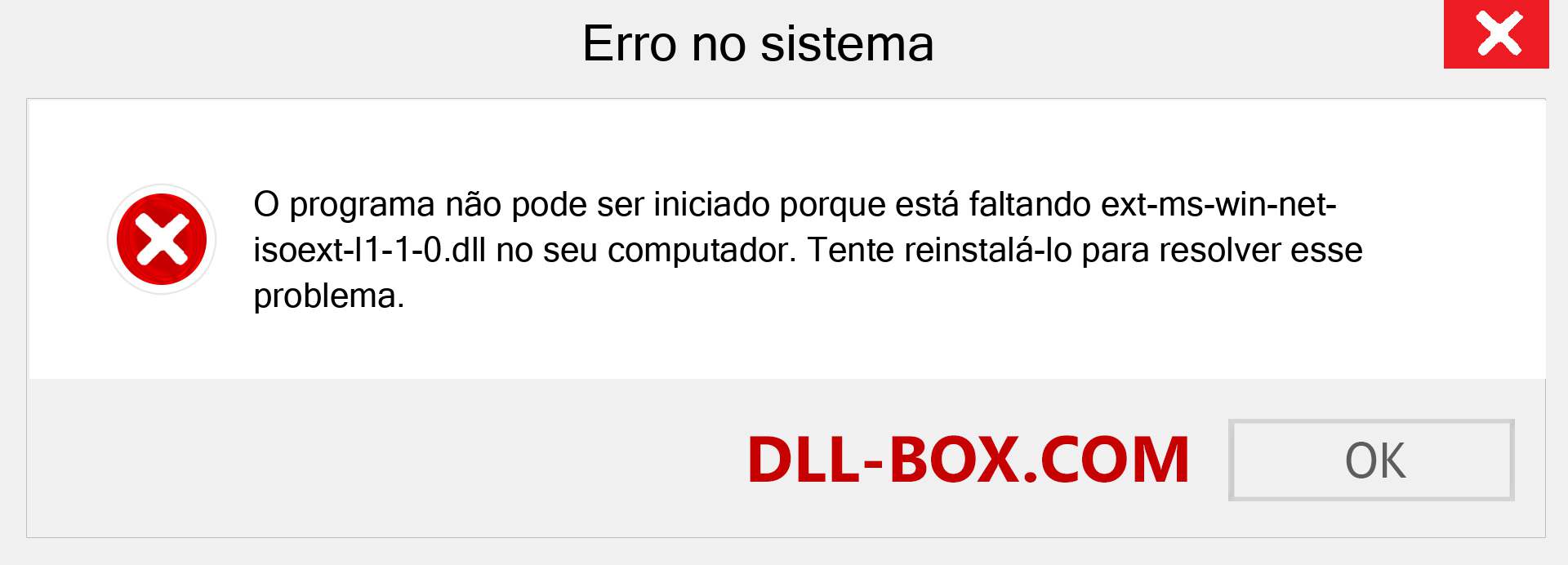 Arquivo ext-ms-win-net-isoext-l1-1-0.dll ausente ?. Download para Windows 7, 8, 10 - Correção de erro ausente ext-ms-win-net-isoext-l1-1-0 dll no Windows, fotos, imagens